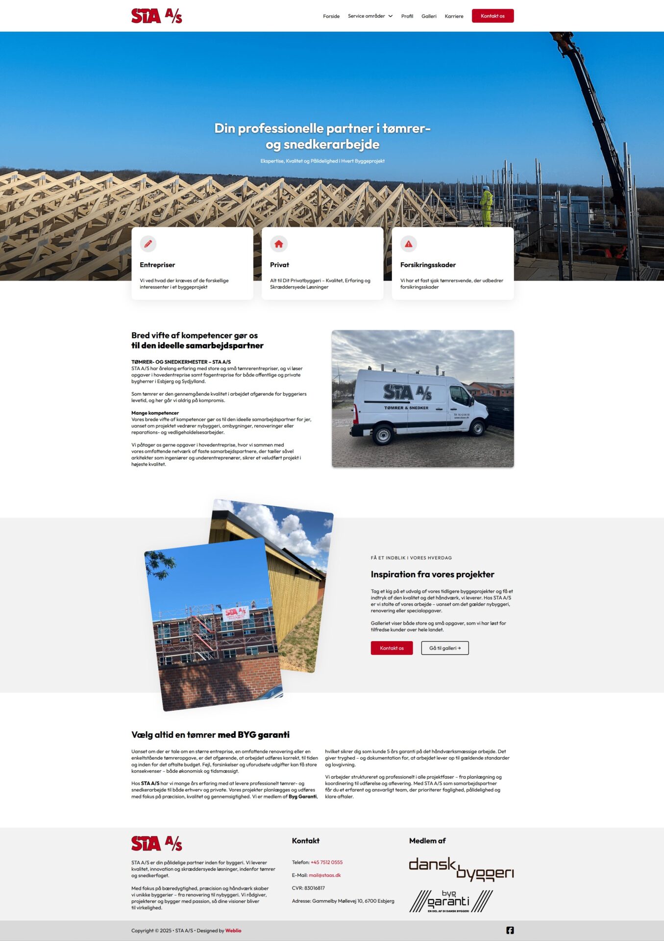 Billede af kundens hjemmeside