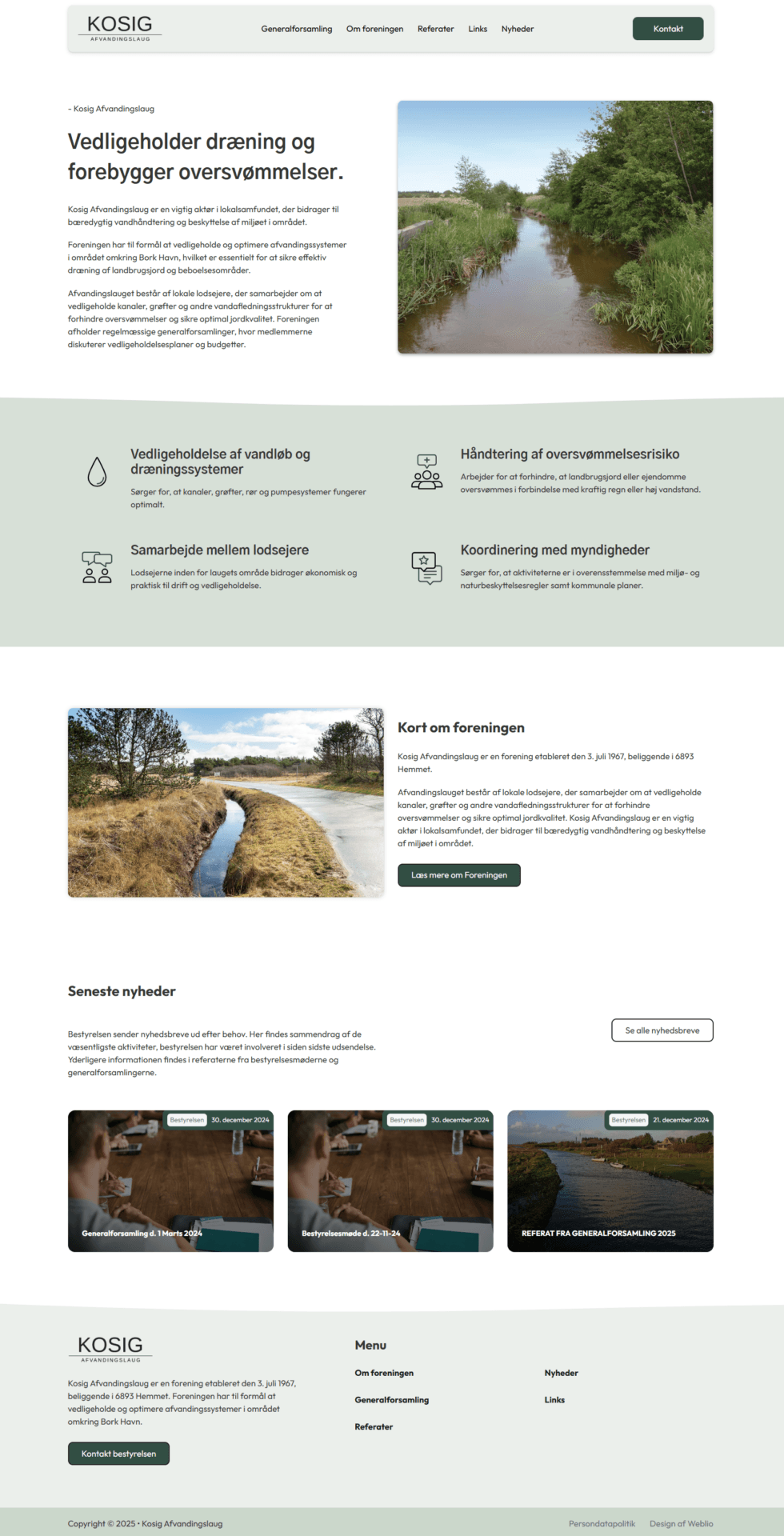 Billede af kundens hjemmeside