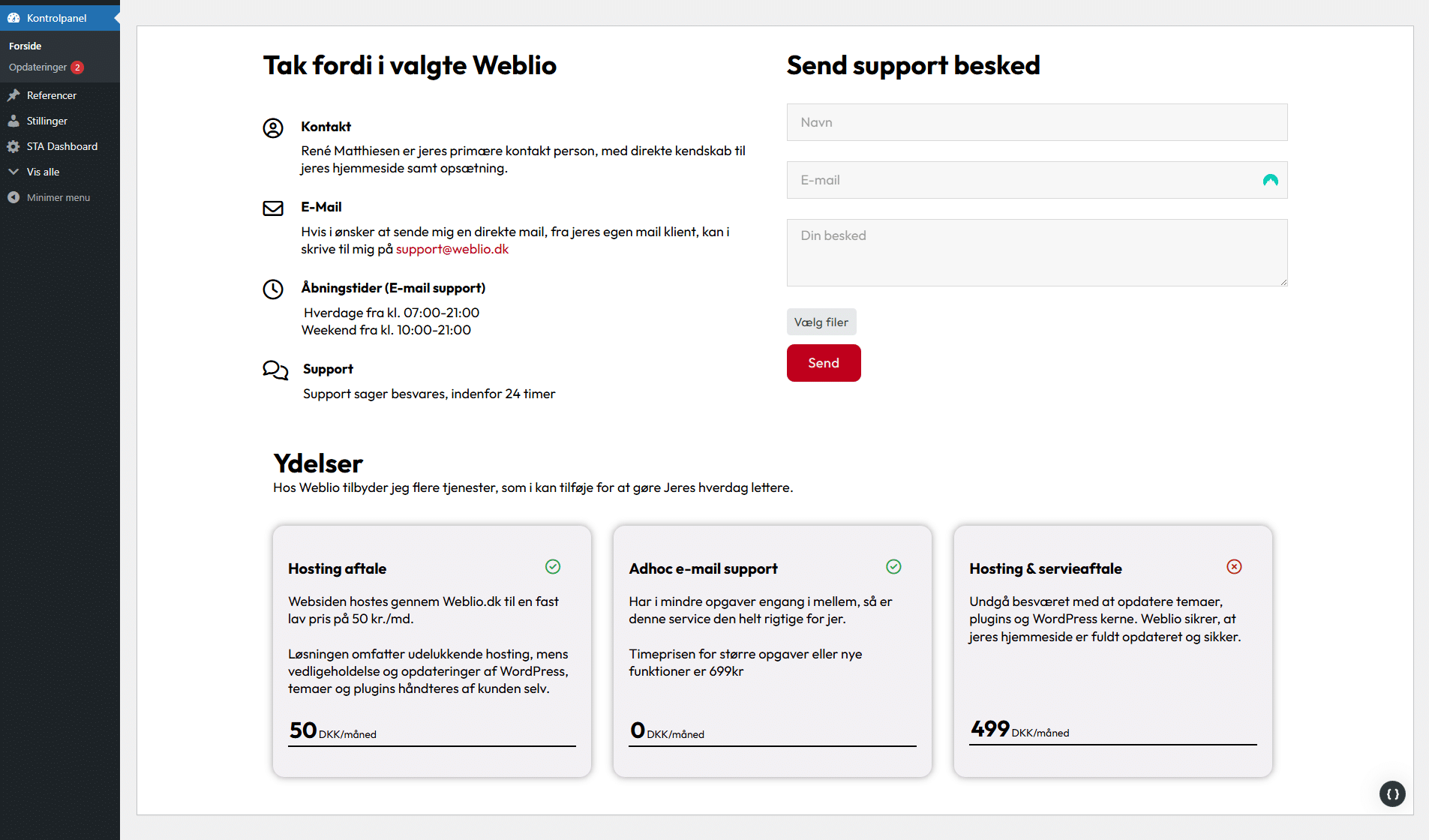 Velkommen kontrol